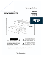 Power Amplifier: Toa 900 Series Ii