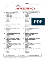 Adverbs of Frequency: Grammar Quiz