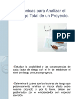 Tecnicas para Analizar El Riesgo Total Del Proyecto PDF