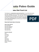 Paleo Diet Food List Printable