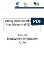 Estimating Solar Radiation and Photovoltaic System Performance, The PVGIS Approach