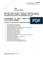 College of Education Research Focus Areas 1 2020