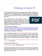 Why Voting Is Kufr !!!