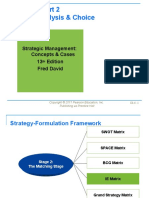 Strategy Analysis & Choice: Strategic Management: Concepts & Cases 13 Edition Fred David