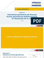 Calculamos Perímetros de Diversas Formas Geométricas Bidimensionales en Situaciones de La Vida