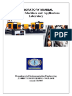 Laboratory Manual Electrical Machines and Applications Laboratory