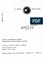 Apollo Experience Report Spacecraft Pyrotechnic Systems