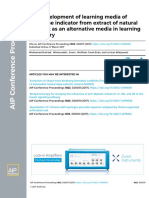 The Development of Learning Media of Acid-Base Indicator From Extract of Natural Colorant As An Alternative Media in Learning Chemistry