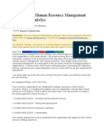 Evaluation of Human Resource Management Processes at Infosys