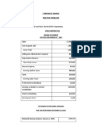 Corporate Finance Practice Problems: Jeter Corporation Income Statement For The Year Ended 31, 2001