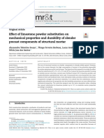 Effect of Limestone Powder Substitution On Mechanical Properties and Durability of Slender Precast Components of Structural Mortar