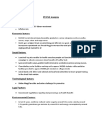 PESTLE Analysis Political Factors:: Campaign To Educate Consumers About Benefits of Healthy Food