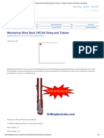 Mechanical Blind Back Off Drill String and Tubular - Drilling Formulas and Drilling Calculations