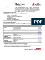 Plantpax Distributed Control System: Hardware Certifications and Specifications