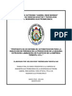 Propuesta de Un Sistema de Automatizacion para La Reduccion de Perdidas en La Produccion de La Maquina Extrusora Laminado 1