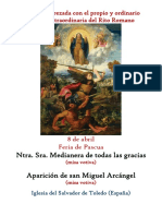 8 de Mayo. Nuestra Señora Medianera de Todas Las Gracias y Aparición de San Miguel (Votivas) Propio y Ordinario de La Santa Misa