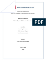 Articulo de Opinión Feminicidio