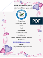 Psicologia Clinica 1 Tarea 1 y 2