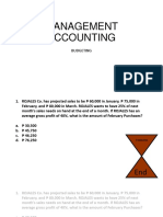 Management Accounting: Budgeting