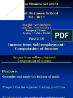 MG 3027 TAXATION - Week 10 Income From Self-Employment-Computation of Income