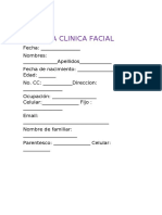 Historia Clinica Facial