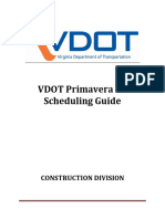 VDOT Primavera P6 Scheduling Guide PDF