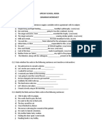 Grammar Worksheet Class 6 Apeejay School