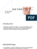 Achalasia Cardia: Dr. Ravi Gadani MS, Fmas