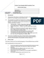 The Newcastle Upon Tyne Hospitals NHS Foundation Trust Clinical Audit Policy