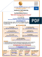 Department of Civil Engineering One Week Webinar Series On: Metro Rail Technology - (Practices & Issues)