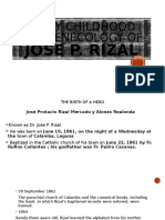 EARLY CHILDHOOD AND GENECOLOGY OF Jose P. Rizal