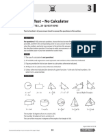 Math Test - No Calculator: 25 Minutes, 20 Questions