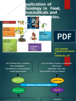 Application of Biotechnology in Food, Pharmaceuticals and Agriculture Industries