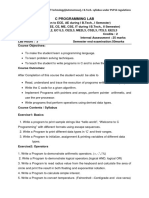 C Programming Lab: P.V.P.Siddhartha Institute of Technology (Autonomous), I B.Tech. Syllabus Under PVP14 Regulations