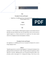 Perception, Practice and Progress - Significance of Scaffolding and Zone of Proximal Development For Second or Foreign Langue Teacher