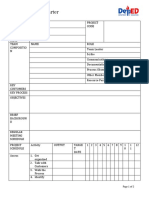 School CI Team Charter: Page 1 of 2