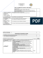 Score Sheet For Master Teacher 1 Applicants: Ormoc City Division