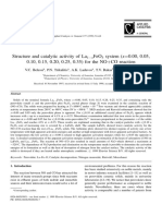 Structure and Catalytic Activity of La Feo System (X 0.00, 0.05, 0.10, 0.15, 0.20, 0.25, 0.35) For The No Co Reaction