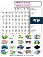 Computer Parts Find and Circle The Words in The Wordsearch Puzzle and Number The Pictures 4750