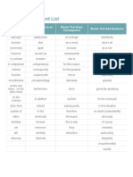 Transition Word List: Words To Show Contrast Words To Add To An Idea Words That Show Consequence Words That Add Emphasis