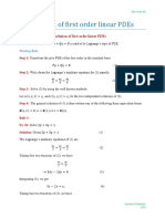 Solution of First Order Linear PDE