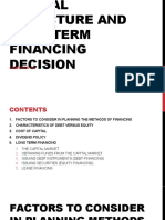 Chapter IV Capital Structure and Long Term Financing Decision