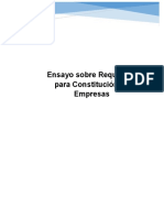 Ensayo Sobre Requisitos para Constituir Una Empresa II