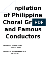 Compilation of Philippine Choral Group and Famous Conductors