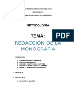 Redacción de Monografía