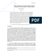 Contribution of Msmes With Reference To Entrepreneurship Development and Employment Generation in North-East India: A Critical Evaluation