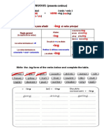 Reglas para Añadir: Present Continuous