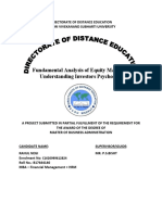 Fundamental Analysis of Equity Market & Understanding Investors Psychology - India Infoline (Fin)