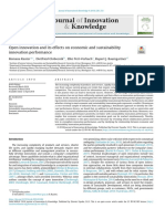 Journal Innovation Knowledge: Open Innovation and Its Effects On Economic and Sustainability Innovation Performance