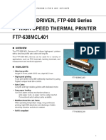 Ftp-638Mcl401: Battery Driven, Ftp-608 Series 3" High Speed Thermal Printer